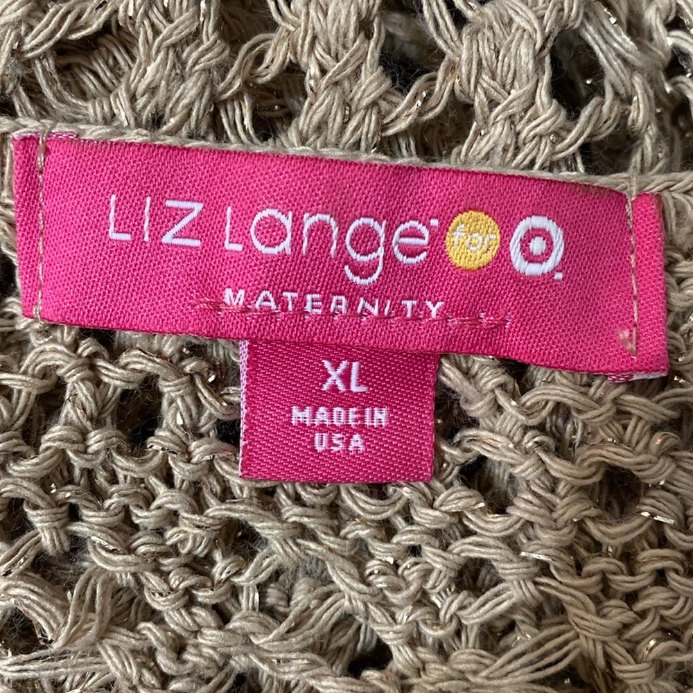 Liz Lange size XL golden brown sweater cardigan - Picture 5 of 12